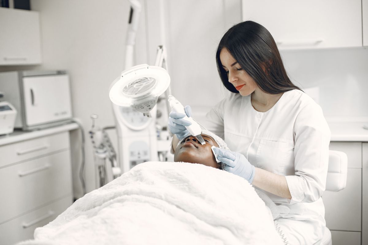 Professional facial skin assessment and treatment