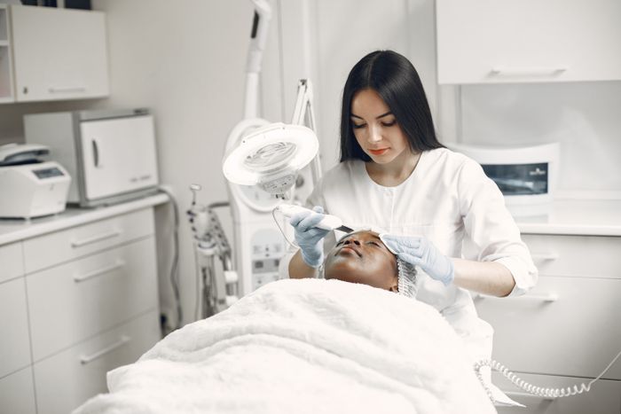 Professional facial treatment