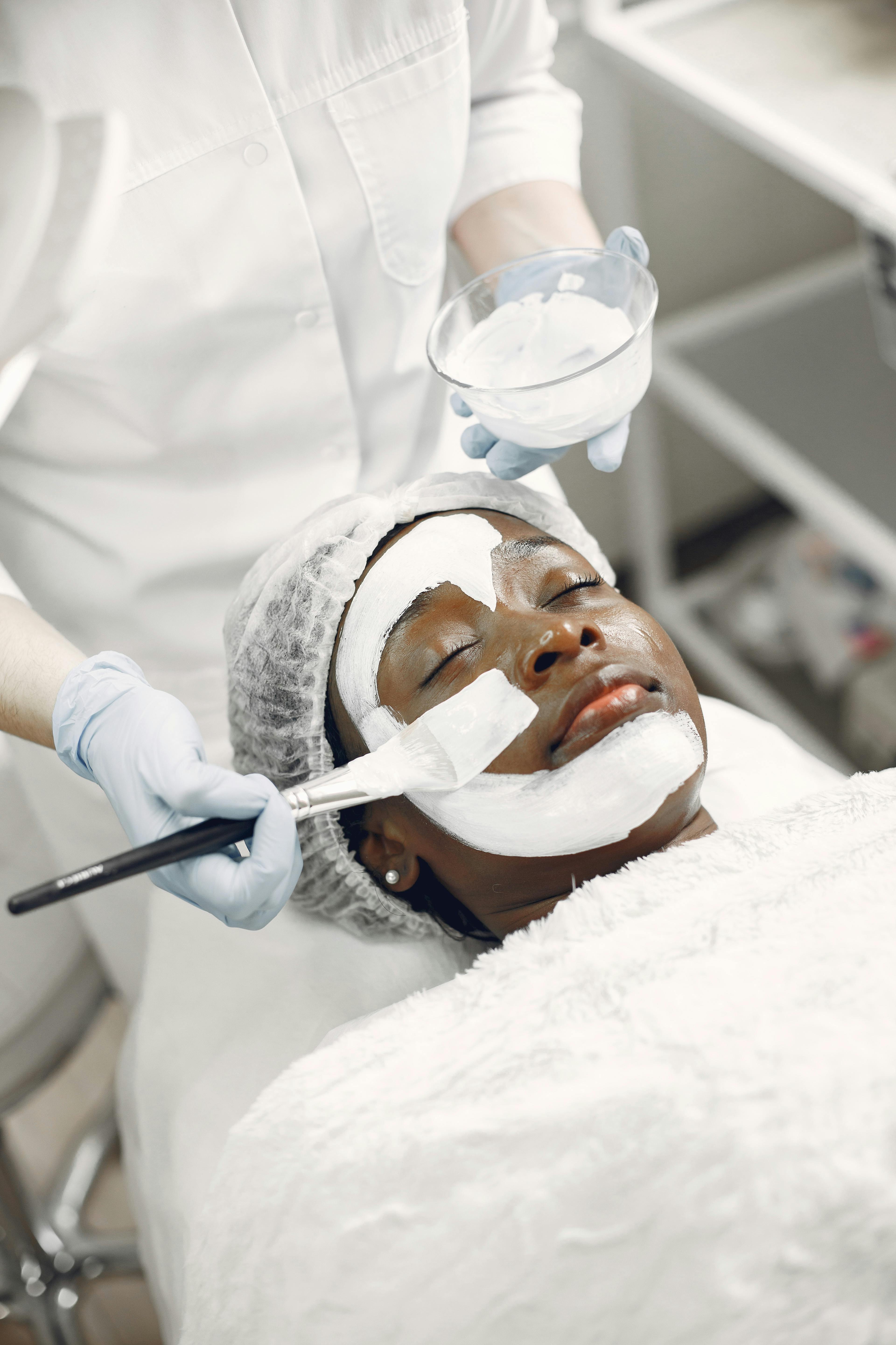 woman face during surgery