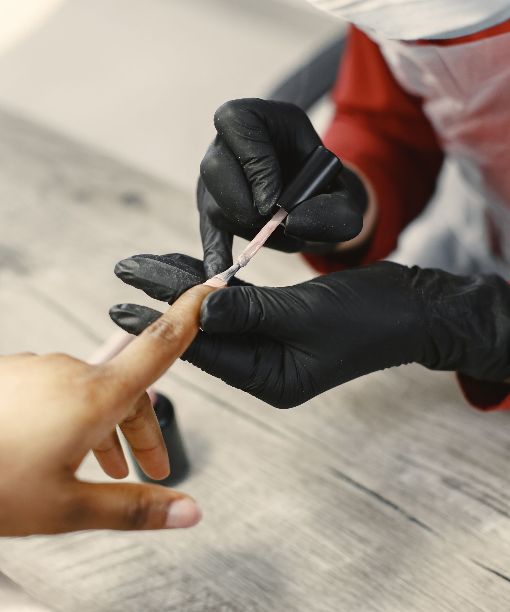 Manicure at a nail salon