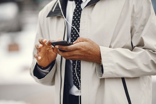 Man Using Smartphone