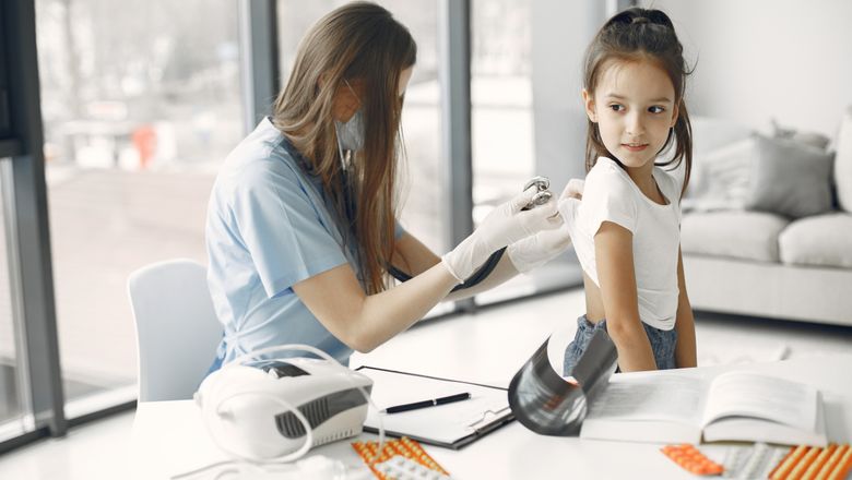 Child at a clinic checkup