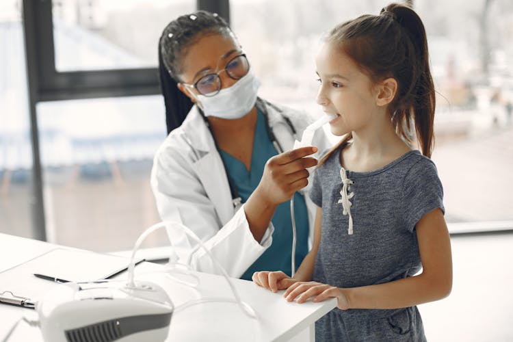 Little Girl At A Medical Checkup 