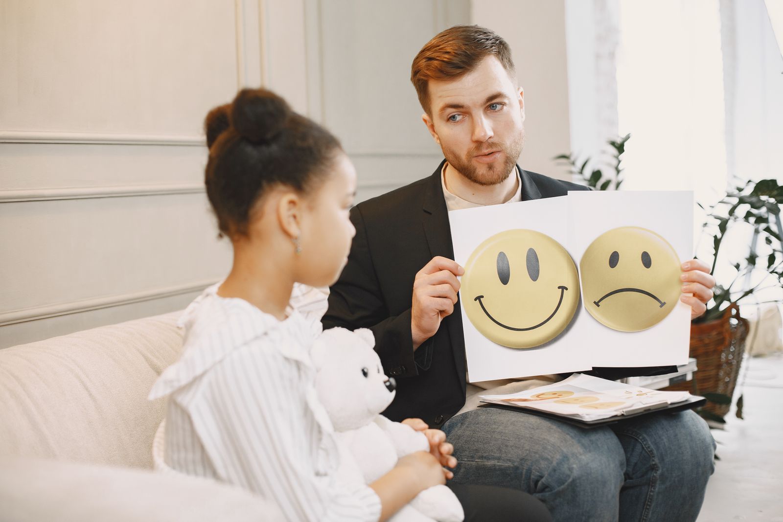 Care professional supporting a client