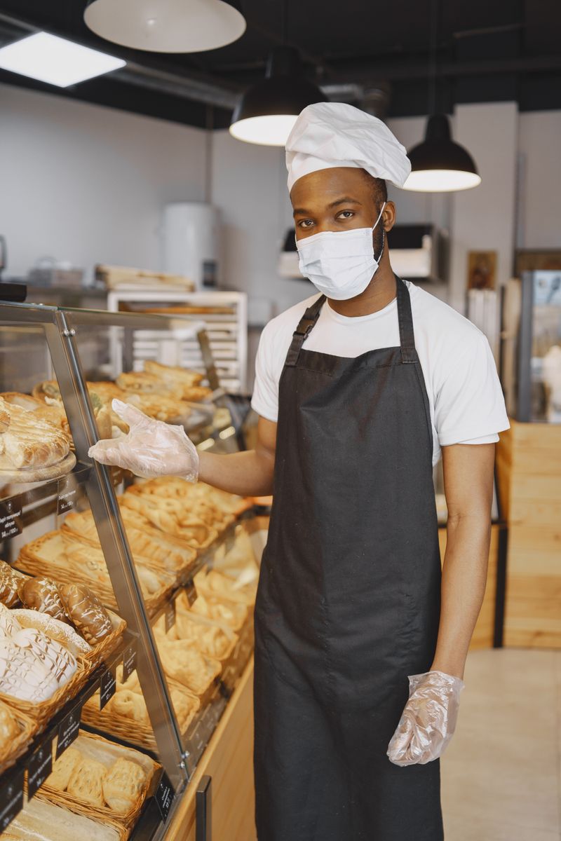 Freshly baked bread on display