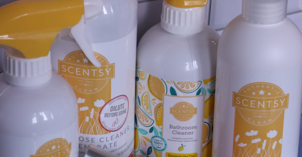 Bottles of Cleaning Products