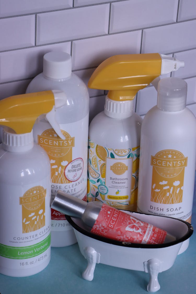 Bottles Of Cleaning Products