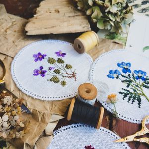 Wooden spools of twine and thread on a craft table, photo by Olga Kalinina on Pexels