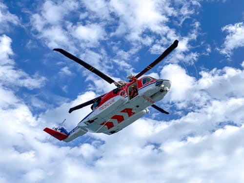 Free Photo Of Rescue Helicopter In Flight Stock Photo