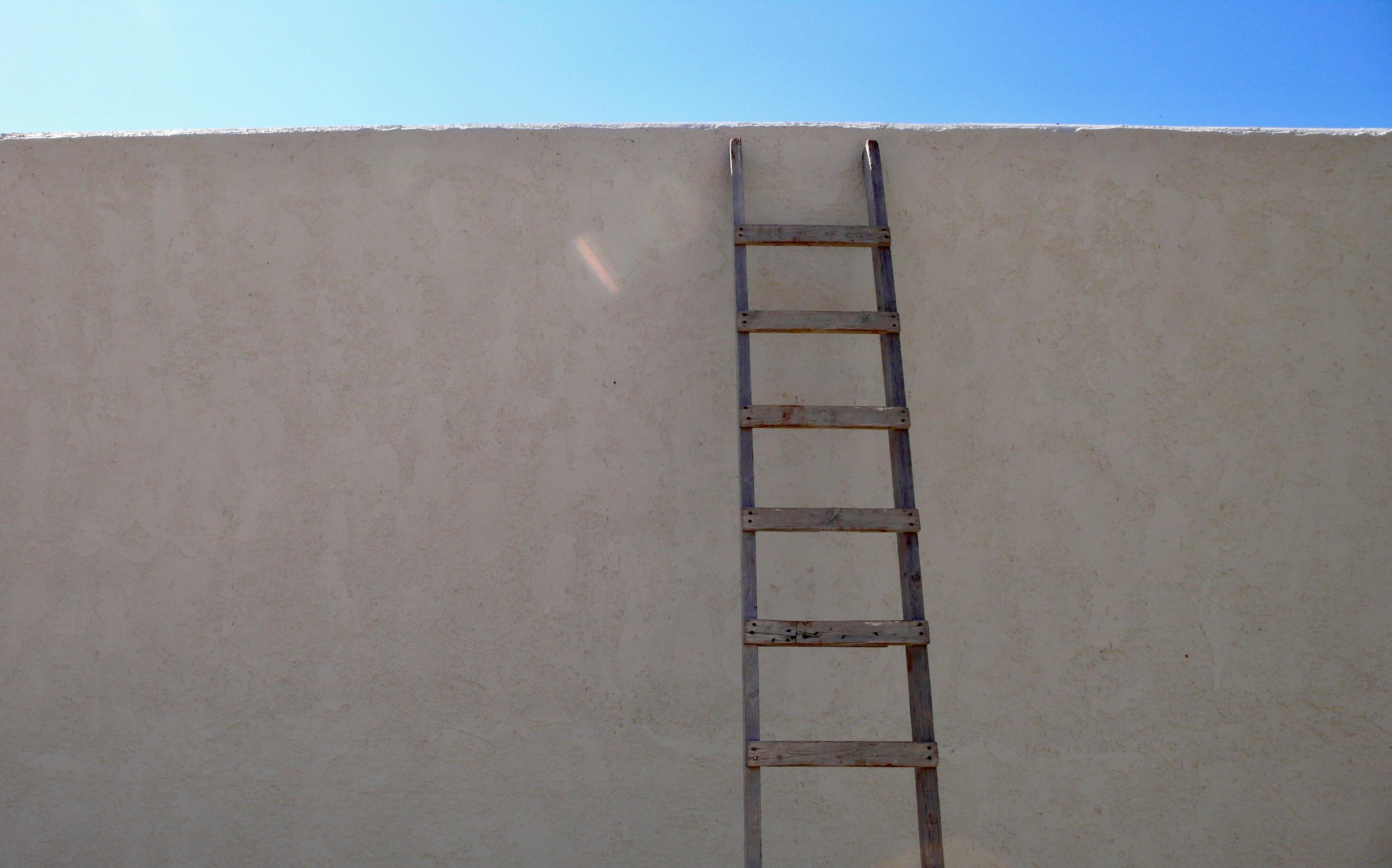 Free stock photo of blue sky, ladder, wall