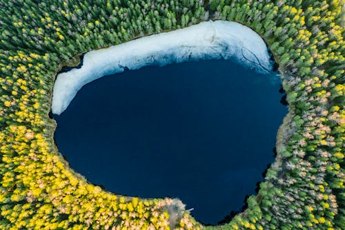 Aerial Photography of a Lake