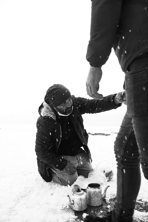 bw攝影, 下雪, 白色和黑色 的 免費圖庫相片