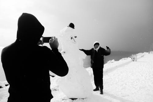 bw攝影, 下雪, 白色和黑色 的 免費圖庫相片