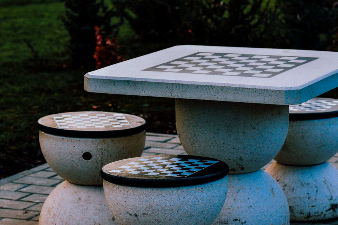 Chess Point Table Concrete Chess Table Table