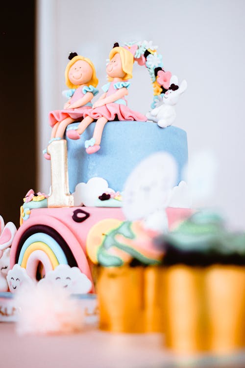 Beautiful Children Birthday Cake with Decoration