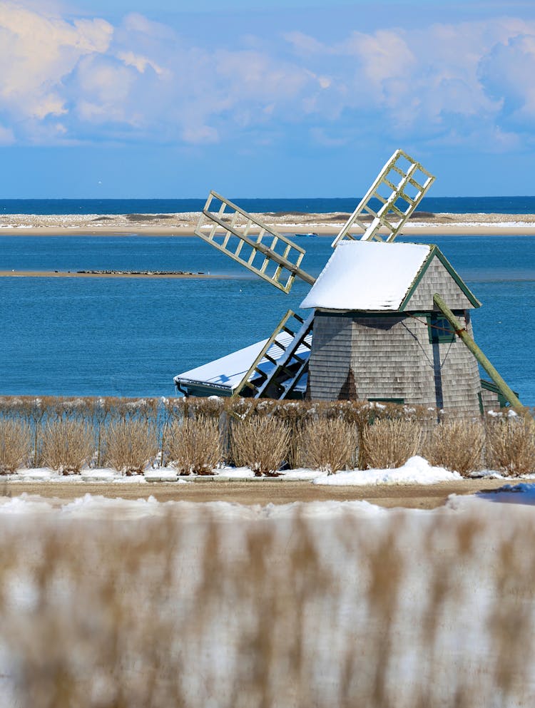 Windmill Near The Ocean