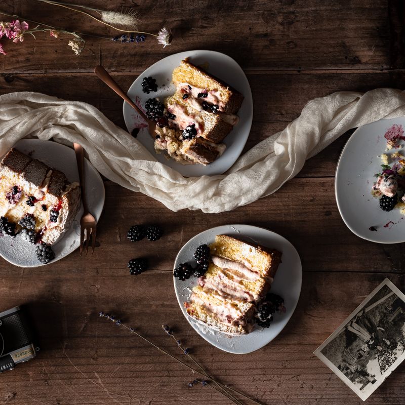 Buckwheat and Blackberry Breakfast Cake with Cardamom