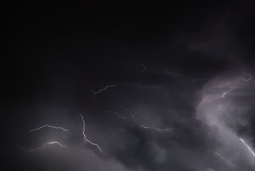 Lightning on a Cloudy Dark Sky 