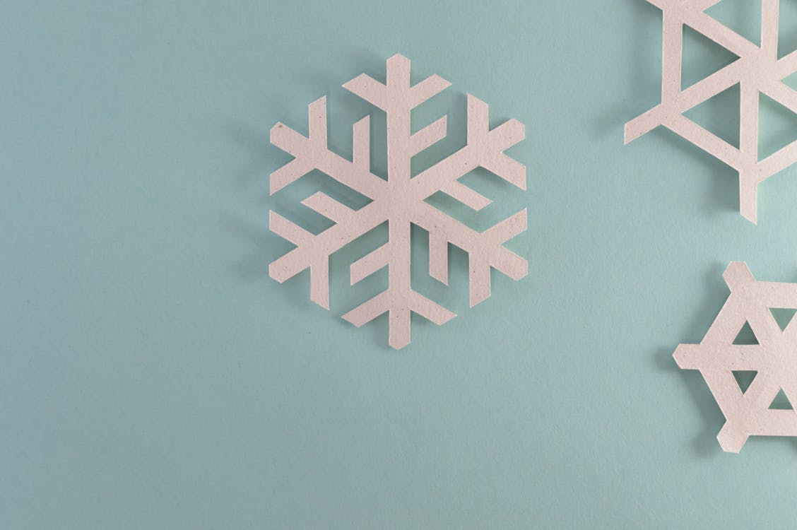 Gray Snow Flake Wall Decor