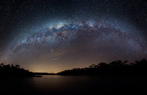 Lake Under Starry Night Sky