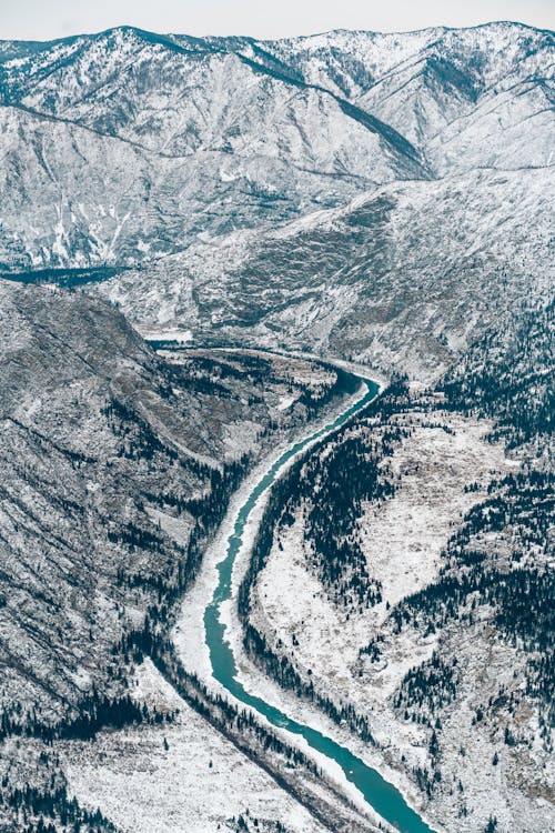 Kostenloses Stock Foto zu berge, drohne erschossen, eisig