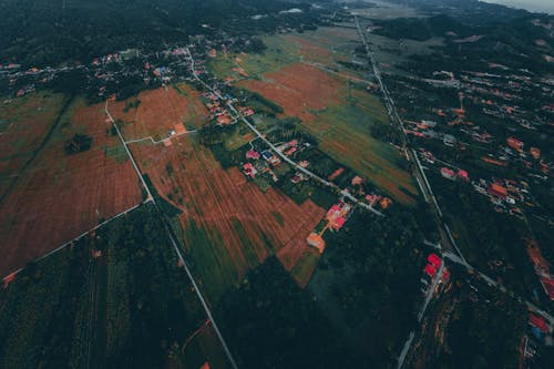 alan, arazi, drone çekimi içeren Ücretsiz stok fotoğraf