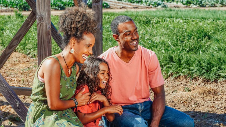 A Family Smiling Together 