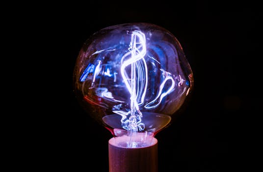 A photo of a lightbulb