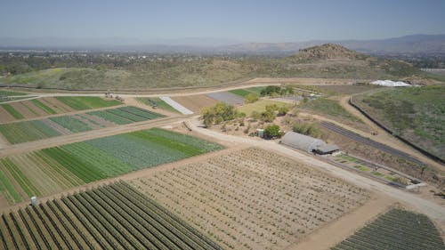 An Aerial Shot of an Agricultural Land