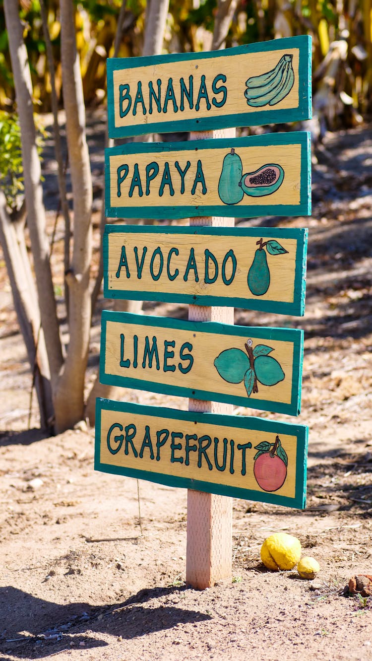 A Fruit Poster Outside