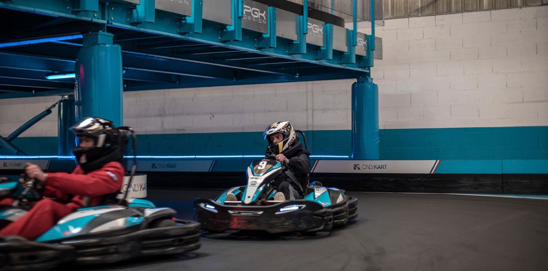 Indoor go-kart racing