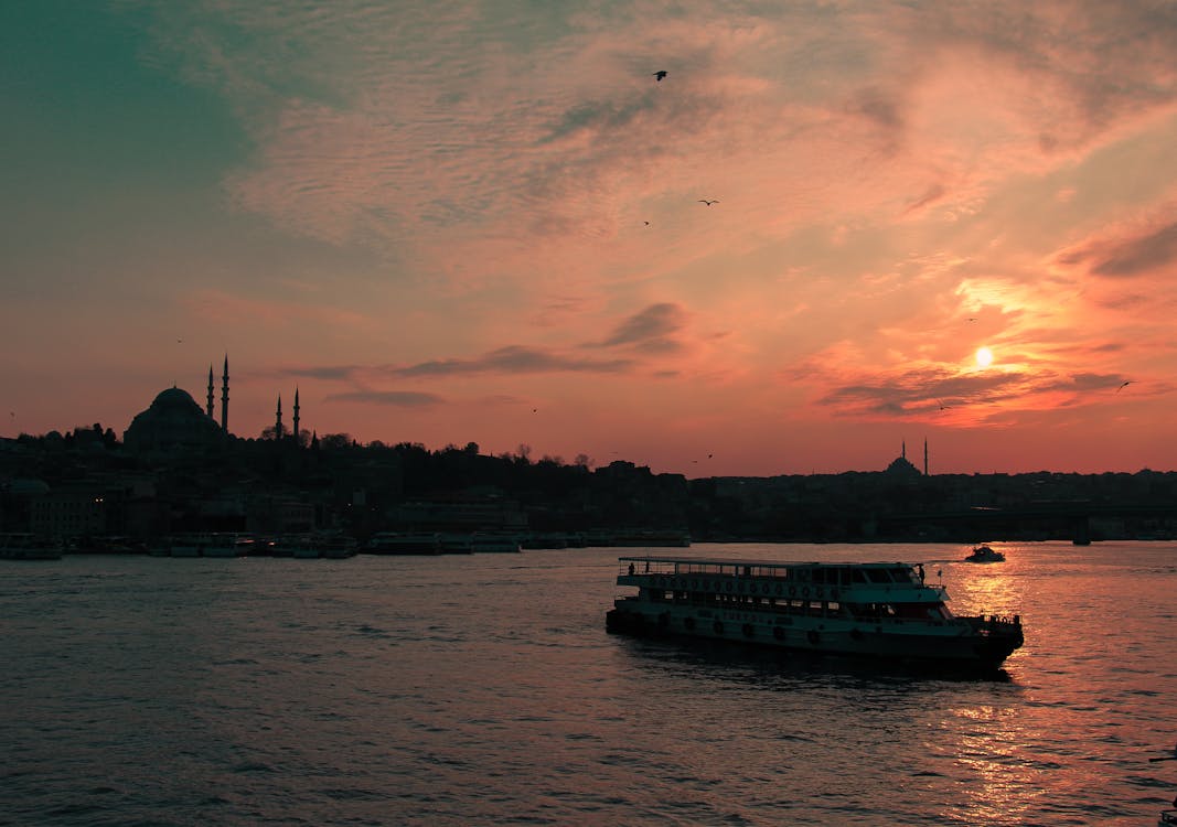 The Silhouette of the City During the Sunset