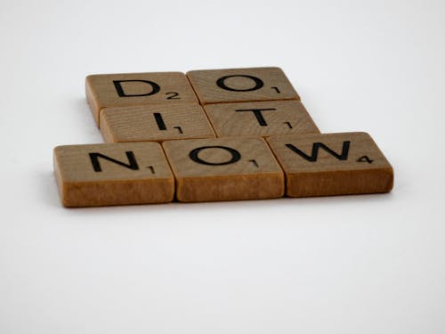 Brown Wooden Scrabble Tiles