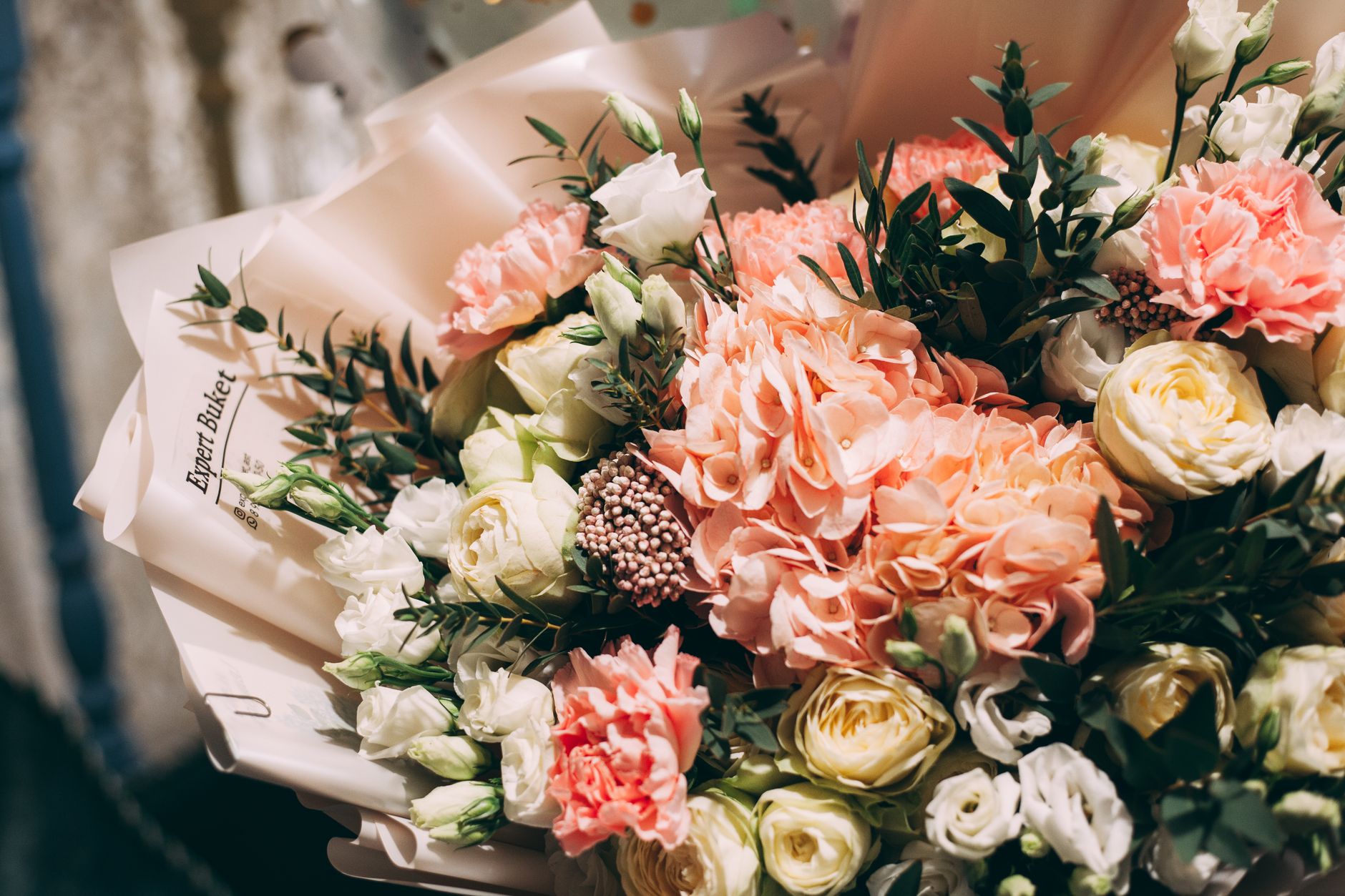 hand-tied flower bouquet
