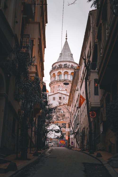 Photo of an Alley Between Buildings