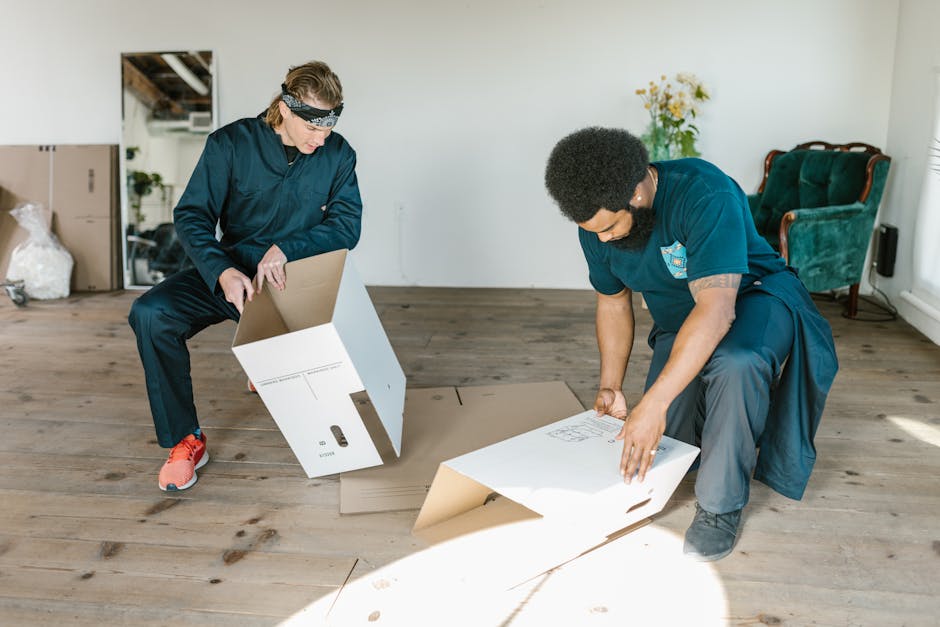 Men Making Cardboard Boxes