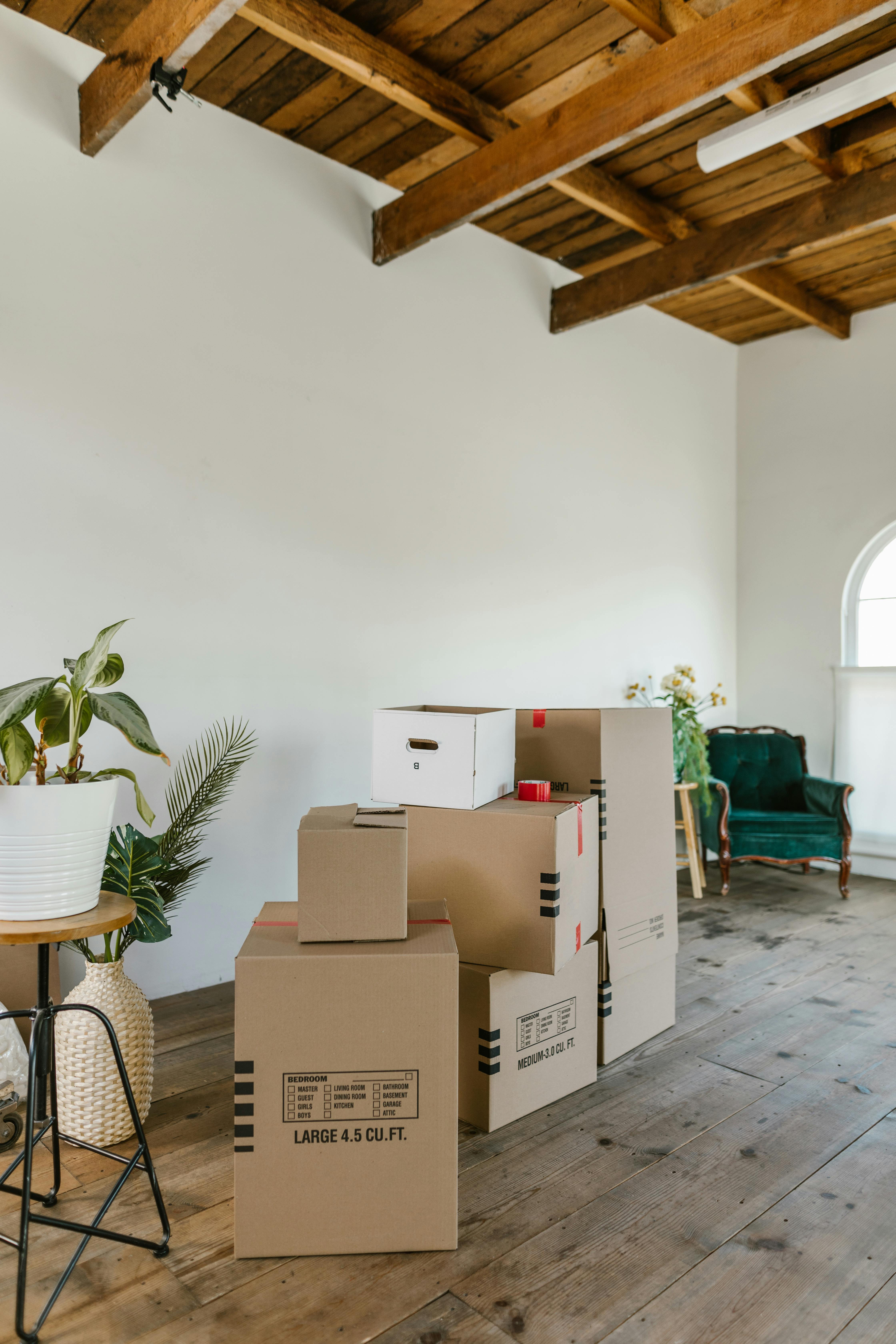 Couple reviewing floorplan