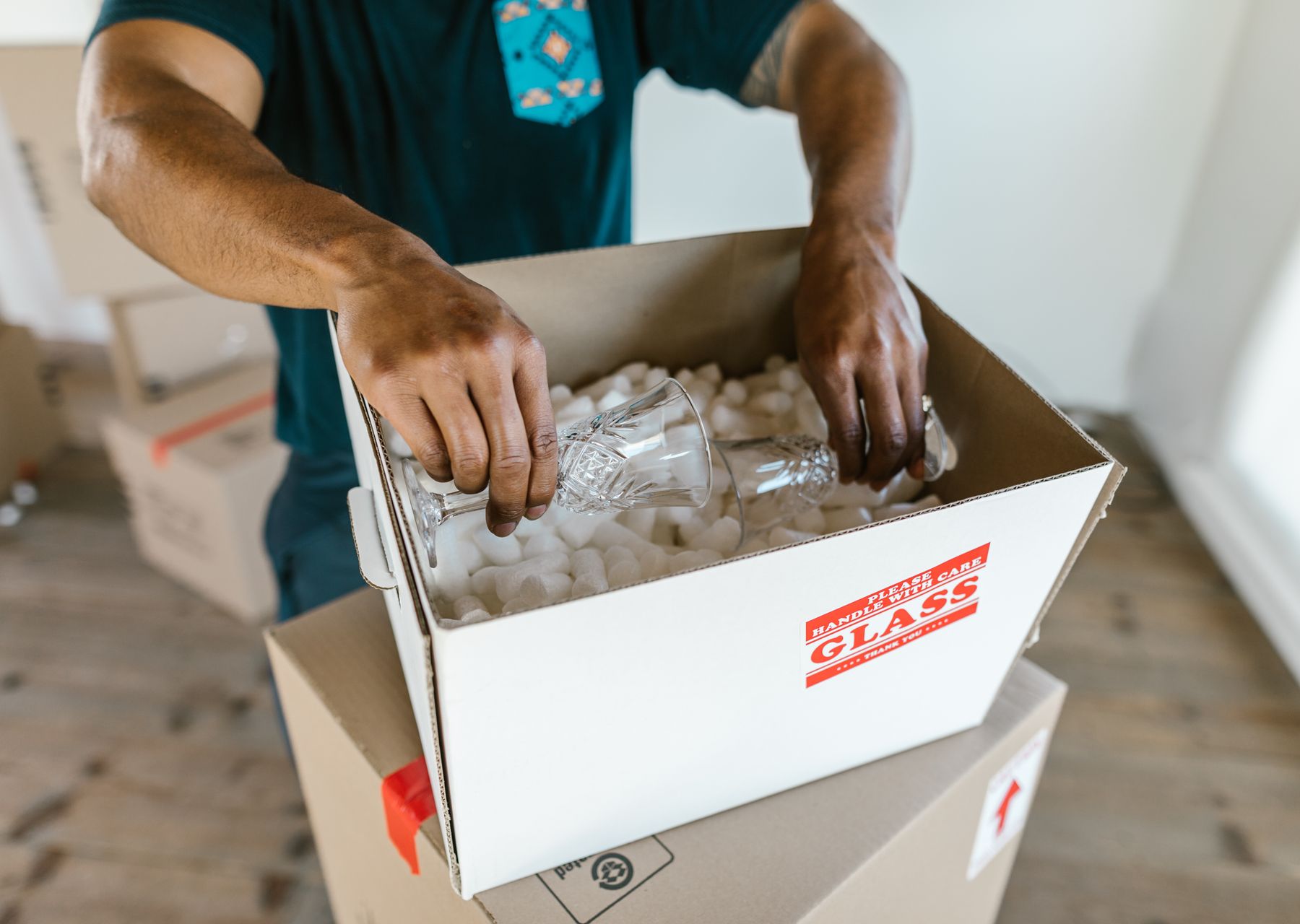 Professional removals crew at work — storage & moves to storage Blackfen