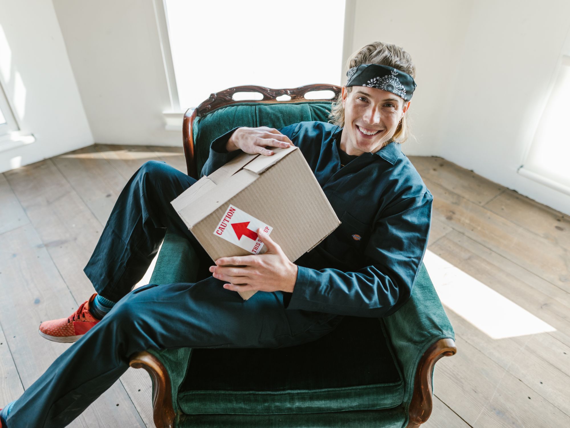 Furniture & Delivery in Mosterton, South West — movers delivering furniture from a van