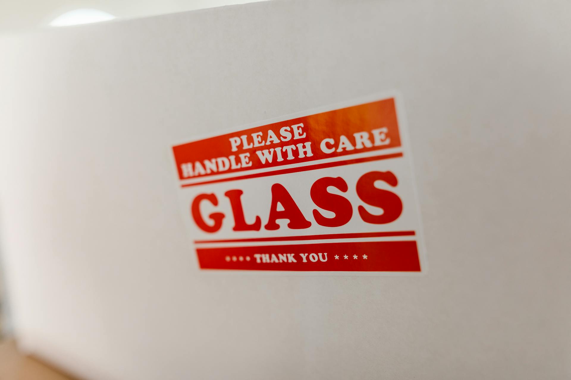 Close-Up Shot of a a Fragile Package