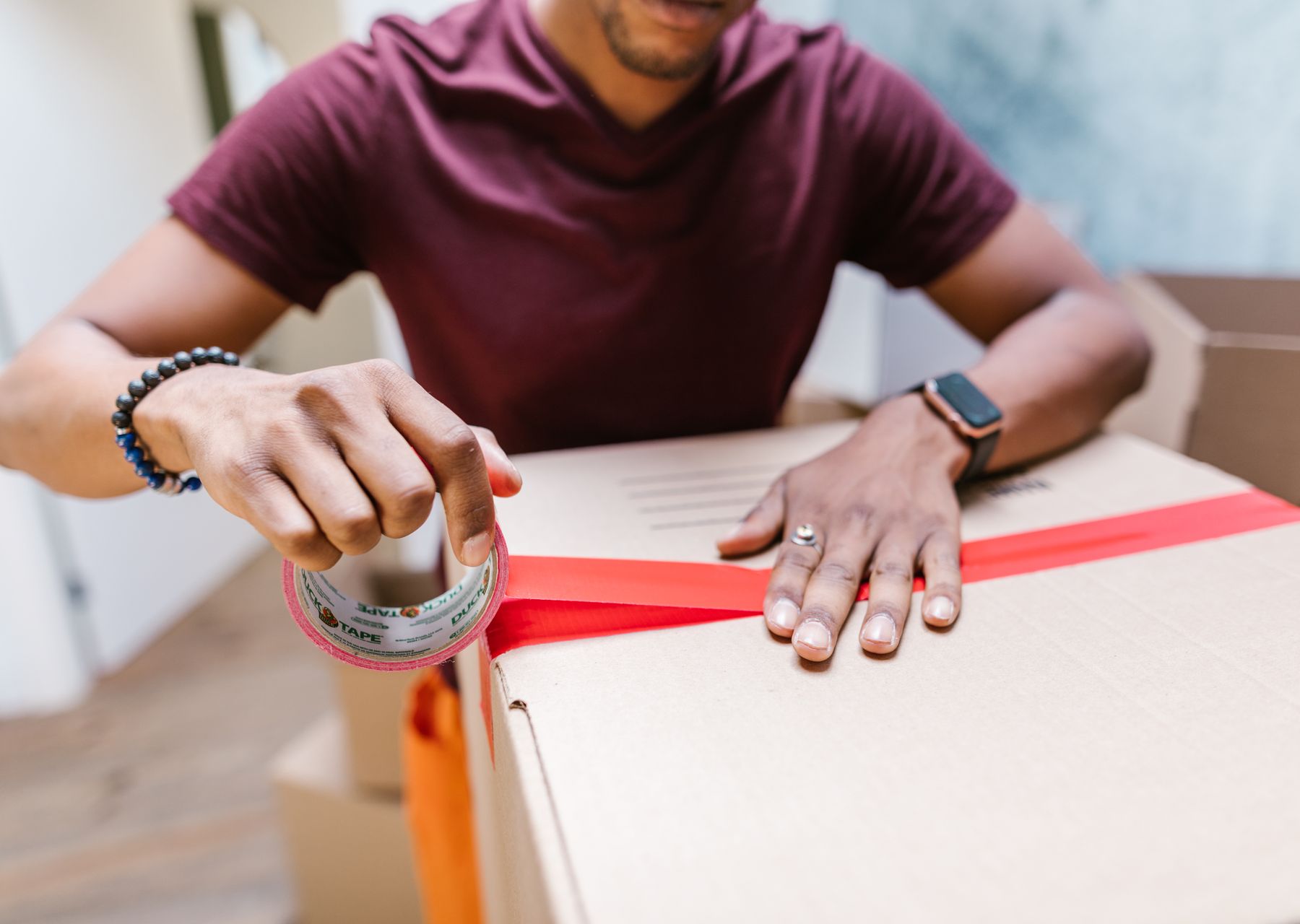 Professional removals crew at work — packing services Coppull