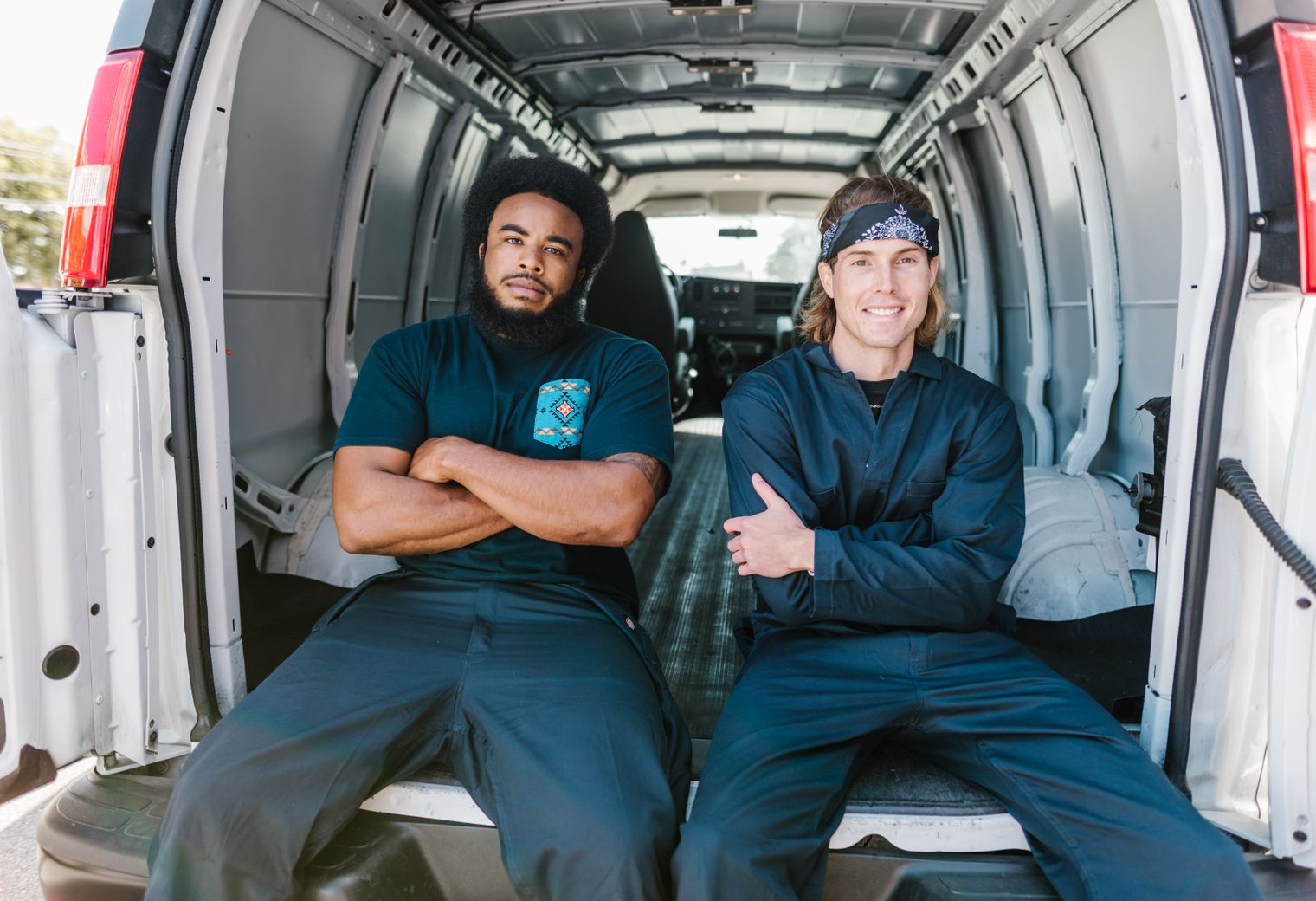 Solva — man and van team loading a removal van