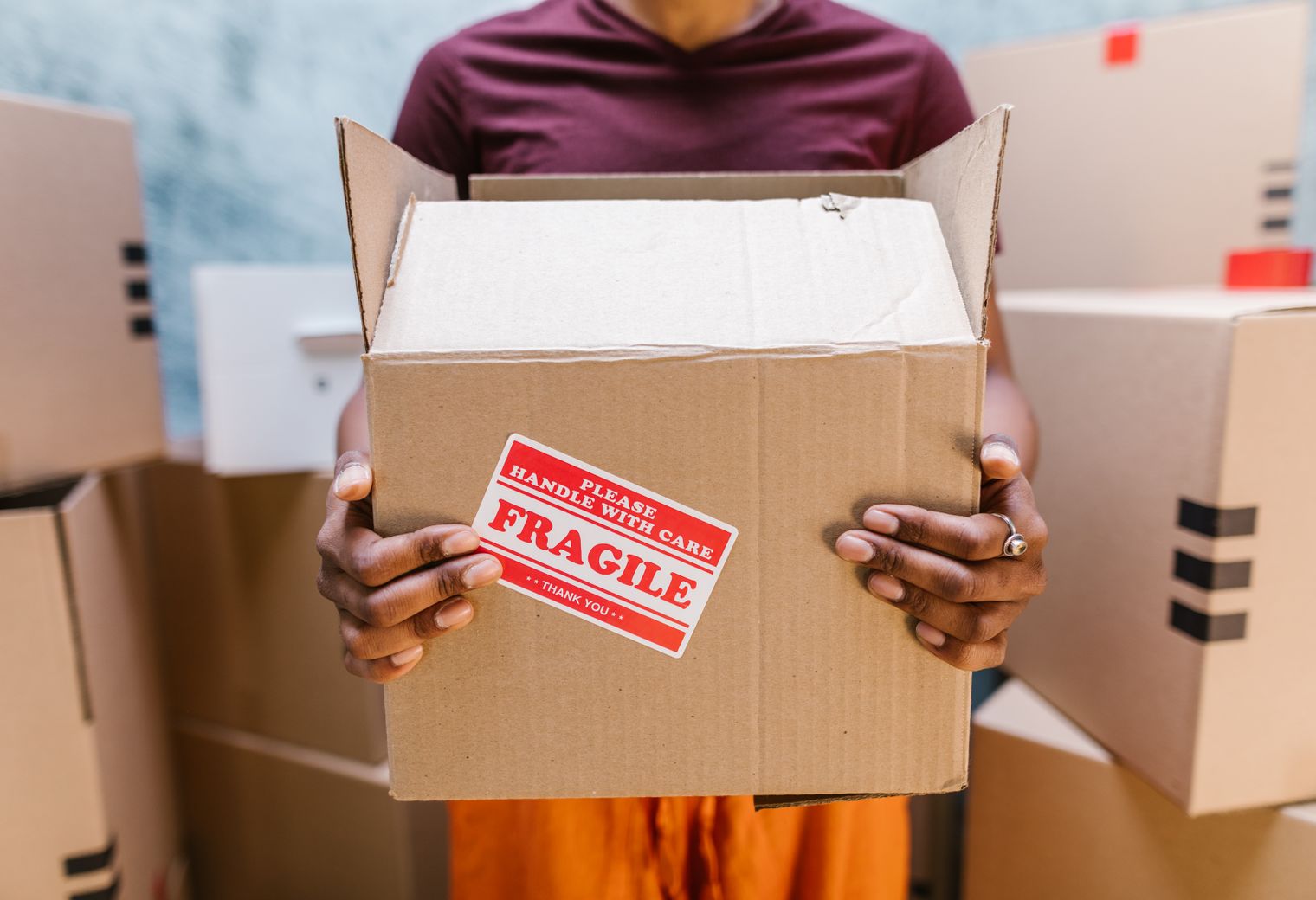 Selby — belongings being loaded for transport to storage