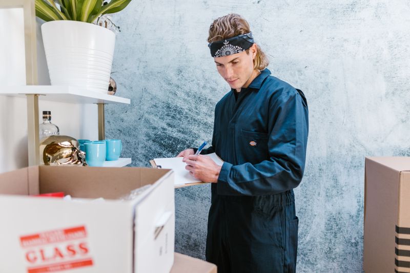 SwiftHaul Moving crew relocating office desks and equipment