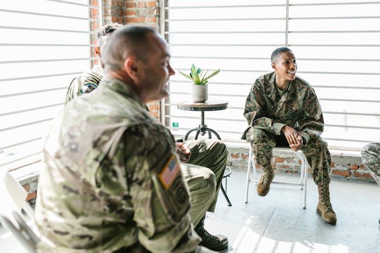 Photo Of Soldiers Having A Therapy Session