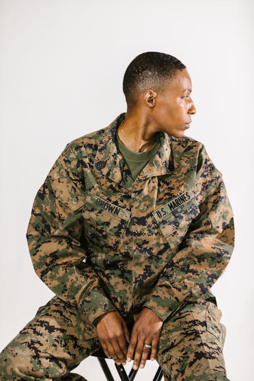 Free Photo of Soldier Looking Back Stock Photo