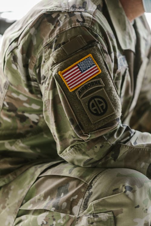 Foto d'estoc gratuïta de bandera americana, conjunt de roba, de perfil