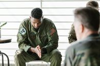 Photo of Soldier Looking Down