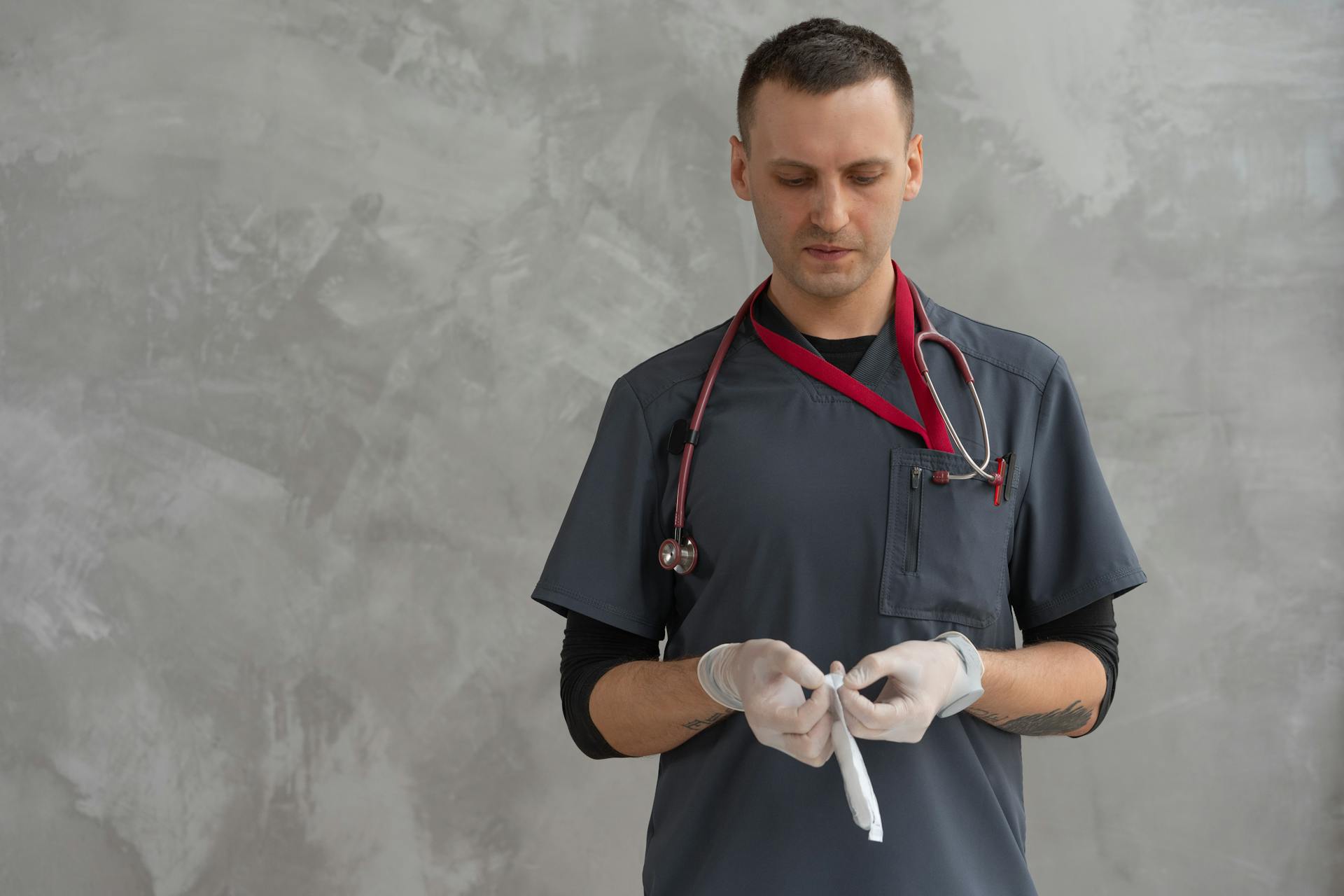 Man Wearing a Scrub Suit