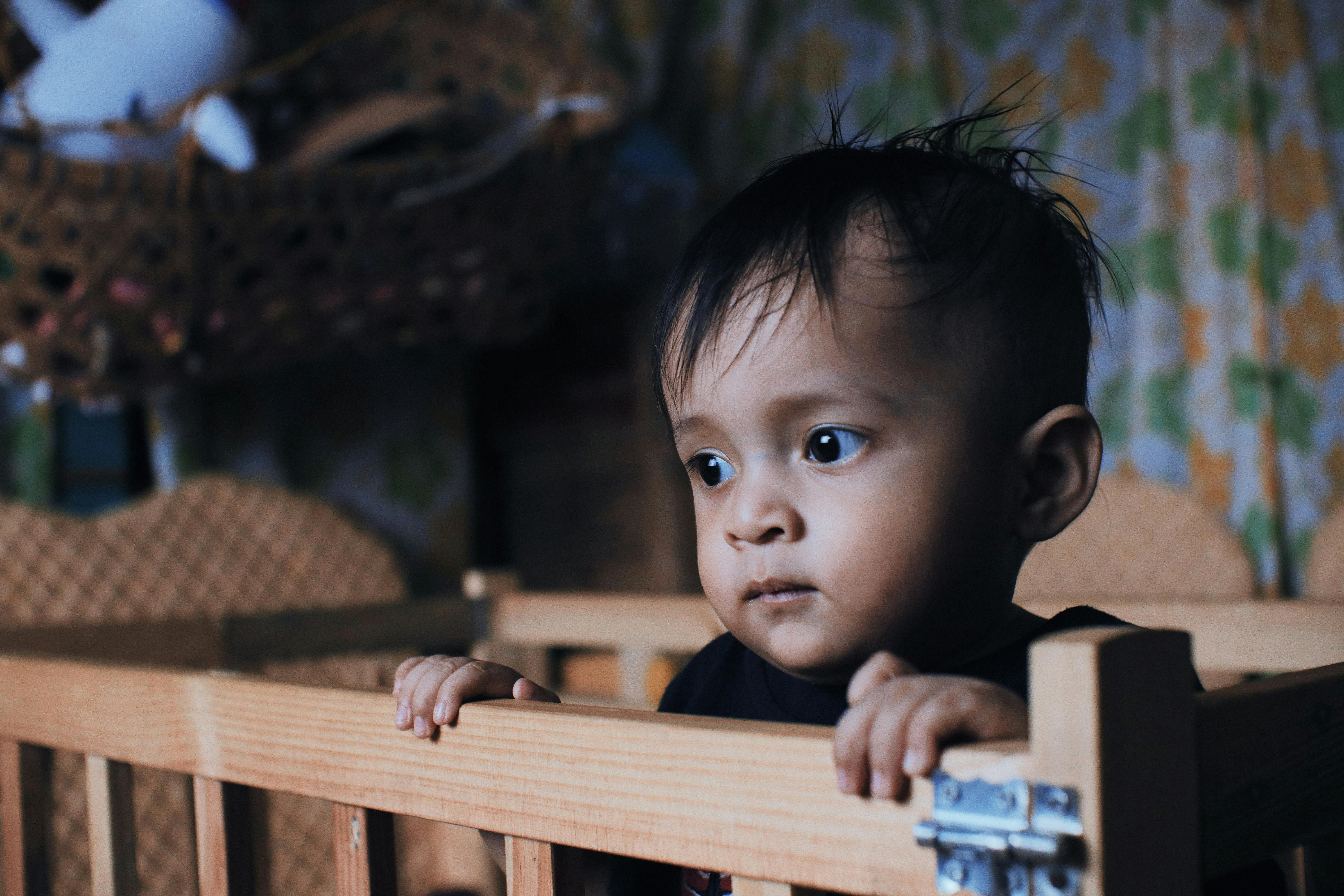 Childrens Cozy Cradle House Near Window Stock Photo 1368113276